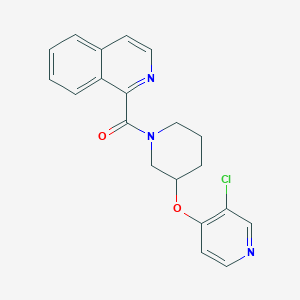 molecular formula C20H18ClN3O2 B2901490 (3-((3-Chloropyridin-4-yl)oxy)piperidin-1-yl)(isoquinolin-1-yl)methanone CAS No. 2034620-12-5