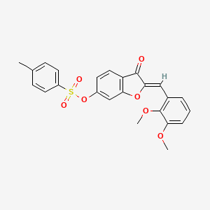 molecular formula C24H20O7S B2901491 (2Z)-2-(2,3-dimethoxybenzylidene)-3-oxo-2,3-dihydro-1-benzofuran-6-yl 4-methylbenzenesulfonate CAS No. 929505-67-9