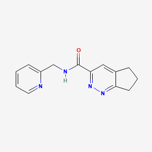 molecular formula C14H14N4O B2901499 N-(Pyridin-2-ylmethyl)-6,7-dihydro-5H-cyclopenta[c]pyridazine-3-carboxamide CAS No. 2415530-58-2