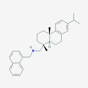 molecular formula C31H39N B290150 N-[(7-isopropyl-1,4a-dimethyl-1,2,3,4,4a,9,10,10a-octahydro-1-phenanthrenyl)methyl]-N-(1-naphthylmethyl)amine 