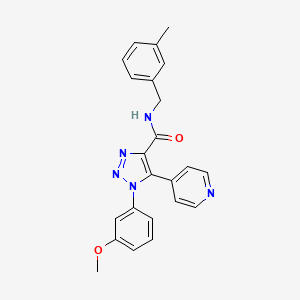 molecular formula C23H21N5O2 B2901502 1-(3-methoxyphenyl)-N-(3-methylbenzyl)-5-(pyridin-4-yl)-1H-1,2,3-triazole-4-carboxamide CAS No. 1326916-61-3