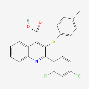 2-(2,4-Dichlorophenyl)-3-[(4-methylphenyl)sulfanyl]-4-quinolinecarboxylic acid
