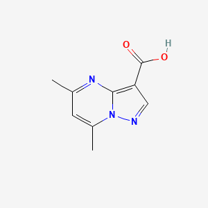 molecular formula C9H9N3O2 B2901505 5,7-Dimethylpyrazolo[1,5-a]pyrimidine-3-carboxylic acid CAS No. 90349-23-8