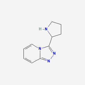 molecular formula C10H12N4 B2901511 2-{[1,2,4]Triazolo[4,3-a]pyridin-3-yl}pyrrolidine CAS No. 900641-54-5