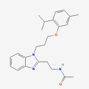 N-[2-(1-{3-[5-methyl-2-(propan-2-yl)phenoxy]propyl}-1H-1,3-benzodiazol-2-yl)ethyl]acetamide