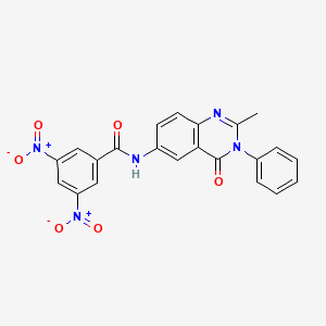 N-(2-methyl-4-oxo-3-phenyl-3,4-dihydroquinazolin-6-yl)-3,5-dinitrobenzamide