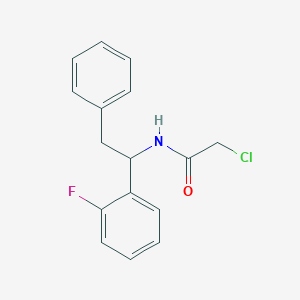 molecular formula C16H15ClFNO B2901527 2-Chloro-N-[1-(2-fluorophenyl)-2-phenylethyl]acetamide CAS No. 2411223-58-8