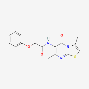 molecular formula C16H15N3O3S B2901530 N-(3,7-dimethyl-5-oxo-5H-thiazolo[3,2-a]pyrimidin-6-yl)-2-phenoxyacetamide CAS No. 946305-71-1