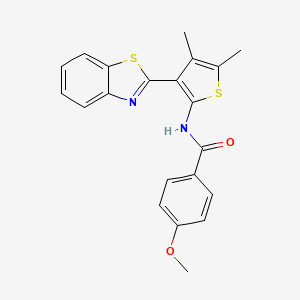 N-(3-(benzo[d]thiazol-2-yl)-4,5-dimethylthiophen-2-yl)-4-methoxybenzamide