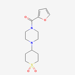(4-(1,1-dioxidotetrahydro-2H-thiopyran-4-yl)piperazin-1-yl)(furan-2-yl)methanone