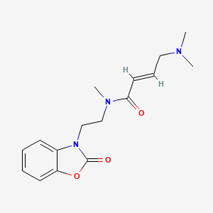 (E)-4-(Dimethylamino)-N-methyl-N-[2-(2-oxo-1,3-benzoxazol-3-yl)ethyl]but-2-enamide