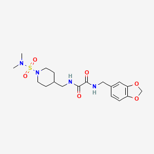 N1-(benzo[d][1,3]dioxol-5-ylmethyl)-N2-((1-(N,N-dimethylsulfamoyl)piperidin-4-yl)methyl)oxalamide