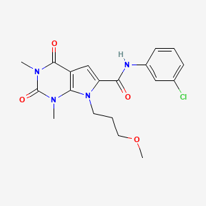 N-(3-chlorophenyl)-7-(3-methoxypropyl)-1,3-dimethyl-2,4-dioxo-2,3,4,7-tetrahydro-1H-pyrrolo[2,3-d]pyrimidine-6-carboxamide
