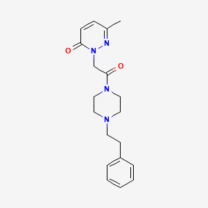 molecular formula C19H24N4O2 B2901550 6-methyl-2-(2-oxo-2-(4-phenethylpiperazin-1-yl)ethyl)pyridazin-3(2H)-one CAS No. 1235372-13-0