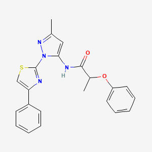 N-(3-methyl-1-(4-phenylthiazol-2-yl)-1H-pyrazol-5-yl)-2-phenoxypropanamide