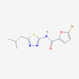 molecular formula C11H12BrN3O2S B2901555 5-bromo-N-(5-isobutyl-1,3,4-thiadiazol-2-yl)furan-2-carboxamide CAS No. 919062-10-5