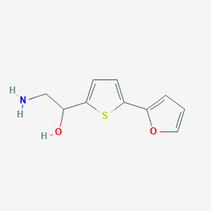 molecular formula C10H11NO2S B2901561 2-Amino-1-[5-(furan-2-yl)thiophen-2-yl]ethanol CAS No. 2380088-37-7