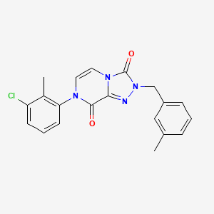 molecular formula C20H17ClN4O2 B2901565 7-(3-chloro-2-methylphenyl)-2-(3-methylbenzyl)-[1,2,4]triazolo[4,3-a]pyrazine-3,8(2H,7H)-dione CAS No. 2034588-73-1