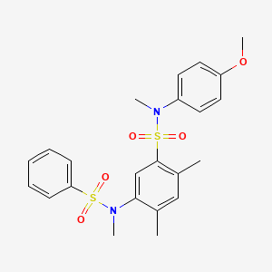 molecular formula C23H26N2O5S2 B2901578 N-(4-methoxyphenyl)-N,2,4-trimethyl-5-(N-methylphenylsulfonamido)benzenesulfonamide CAS No. 900137-25-9