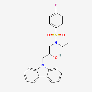 N-[3-(9H-carbazol-9-yl)-2-hydroxypropyl]-N-ethyl-4-fluorobenzenesulfonamide