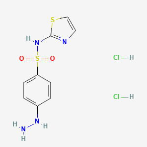 molecular formula C9H12Cl2N4O2S2 B2901587 4-hydrazinyl-N-(1,3-thiazol-2-yl)benzene-1-sulfonamide dihydrochloride CAS No. 1375473-10-1