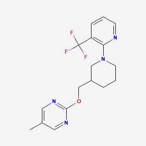 5-Methyl-2-[[1-[3-(trifluoromethyl)pyridin-2-yl]piperidin-3-yl]methoxy]pyrimidine