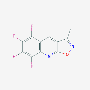 molecular formula C11H4F4N2O B290159 5,6,7,8-Tetrafluoro-3-methylisoxazolo[5,4-b]quinoline 