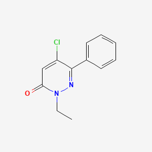 molecular formula C12H11ClN2O B2901591 5-chloro-2-ethyl-6-phenyl-3(2H)-pyridazinone CAS No. 861208-89-1