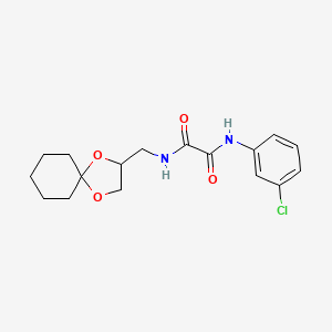molecular formula C17H21ClN2O4 B2901597 N1-(1,4-dioxaspiro[4.5]decan-2-ylmethyl)-N2-(3-chlorophenyl)oxalamide CAS No. 899730-52-0