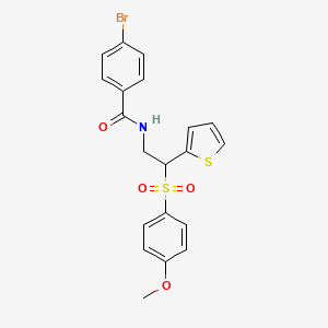 4-bromo-N-[2-[(4-methoxyphenyl)sulfonyl]-2-(2-thienyl)ethyl]benzamide