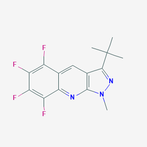 molecular formula C15H13F4N3 B290160 3-tert-butyl-5,6,7,8-tetrafluoro-1-methyl-1H-pyrazolo[3,4-b]quinoline 