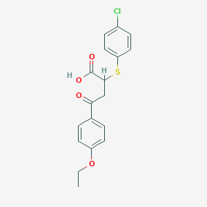 molecular formula C18H17ClO4S B2901608 2-[(4-Chlorophenyl)sulfanyl]-4-(4-ethoxyphenyl)-4-oxobutanoic acid CAS No. 331459-65-5