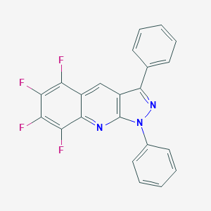 molecular formula C22H11F4N3 B290161 5,6,7,8-tetrafluoro-1,3-diphenyl-1H-pyrazolo[3,4-b]quinoline 