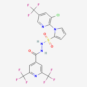 N'-({1-[3-chloro-5-(trifluoromethyl)pyridin-2-yl]-1H-pyrrol-2-yl}sulfonyl)-2,6-bis(trifluoromethyl)pyridine-4-carbohydrazide