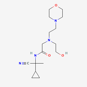 molecular formula C16H28N4O3 B2901613 N-(1-cyano-1-cyclopropylethyl)-2-[(2-hydroxyethyl)[2-(morpholin-4-yl)ethyl]amino]acetamide CAS No. 1376316-16-3