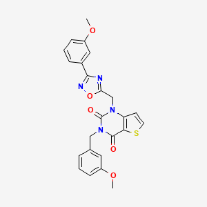 molecular formula C24H20N4O5S B2901614 2-(4-cyclohexylpiperazin-1-yl)-N-cyclopentyl-6-(3-methylphenyl)imidazo[2,1-b][1,3,4]thiadiazol-5-amine CAS No. 1251687-67-8