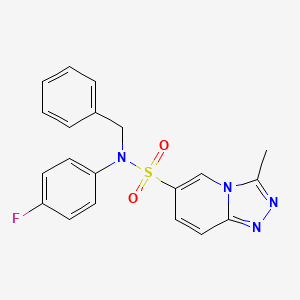 molecular formula C20H17FN4O2S B2901619 N-benzyl-N-(4-fluorophenyl)-3-methyl-[1,2,4]triazolo[4,3-a]pyridine-6-sulfonamide CAS No. 1251577-59-9