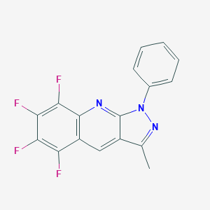 molecular formula C17H9F4N3 B290162 5,6,7,8-tetrafluoro-3-methyl-1-phenyl-1H-pyrazolo[3,4-b]quinoline 