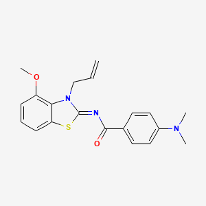 molecular formula C20H21N3O2S B2901621 (Z)-N-(3-allyl-4-methoxybenzo[d]thiazol-2(3H)-ylidene)-4-(dimethylamino)benzamide CAS No. 868376-67-4
