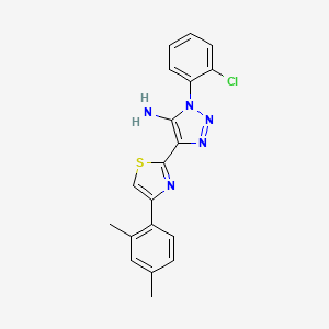 molecular formula C19H16ClN5S B2901623 1-(2-chlorophenyl)-4-(4-(2,4-dimethylphenyl)thiazol-2-yl)-1H-1,2,3-triazol-5-amine CAS No. 1251676-81-9