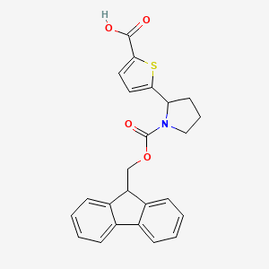5-(1-{[(9H-fluoren-9-yl)methoxy]carbonyl}pyrrolidin-2-yl)thiophene-2-carboxylic acid