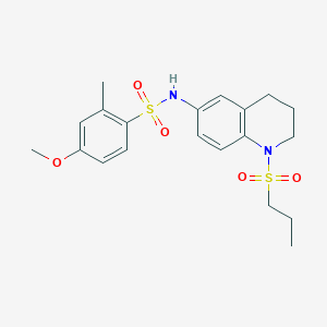 4-methoxy-2-methyl-N-(1-(propylsulfonyl)-1,2,3,4-tetrahydroquinolin-6-yl)benzenesulfonamide