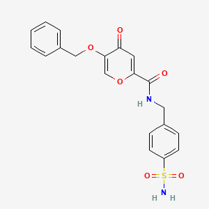 molecular formula C20H18N2O6S B2901633 5-(benzyloxy)-4-oxo-N-(4-sulfamoylbenzyl)-4H-pyran-2-carboxamide CAS No. 1021093-46-8