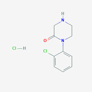 molecular formula C10H12Cl2N2O B2901637 1-(2-Chlorophenyl)piperazin-2-one hydrochloride CAS No. 1146411-40-6; 197967-66-1