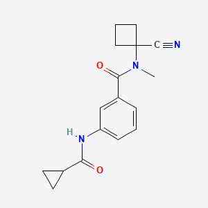 molecular formula C17H19N3O2 B2901641 N-(1-cyanocyclobutyl)-3-cyclopropaneamido-N-methylbenzamide CAS No. 1258762-16-1