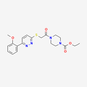 molecular formula C20H24N4O4S B2901642 Ethyl 4-(2-((6-(2-methoxyphenyl)pyridazin-3-yl)thio)acetyl)piperazine-1-carboxylate CAS No. 893980-48-8