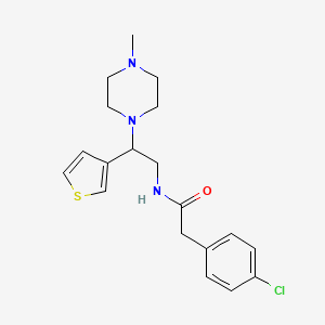 molecular formula C19H24ClN3OS B2901647 2-(4-chlorophenyl)-N-(2-(4-methylpiperazin-1-yl)-2-(thiophen-3-yl)ethyl)acetamide CAS No. 946327-06-6