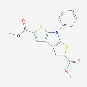 molecular formula C18H13NO4S2 B290165 dimethyl 7-phenyl-7H-dithieno[2,3-b:3,2-d]pyrrole-2,5-dicarboxylate 