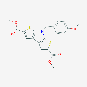 Dimethyl 7-[(4-methoxyphenyl)methyl]-5,9-dithia-7-azatricyclo[6.3.0.02,6]undeca-1(8),2(6),3,10-tetraene-4,10-dicarboxylate