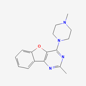 molecular formula C16H18N4O B2901660 2-Methyl-4-(4-methylpiperazin-1-yl)benzofuro[3,2-d]pyrimidine CAS No. 844458-07-7